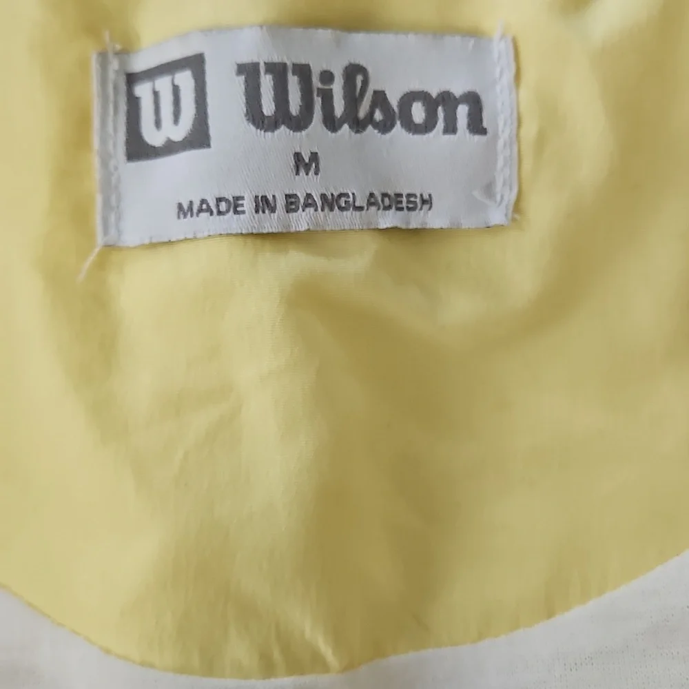 Wilson Yellow and Navy Zip Up Athletic Jacket with White Accents Vintage - Picture 5 of 7